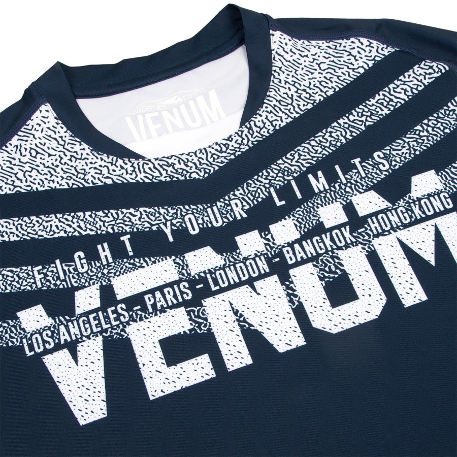 tričko venum signature dry tech - tmavě modrébílé