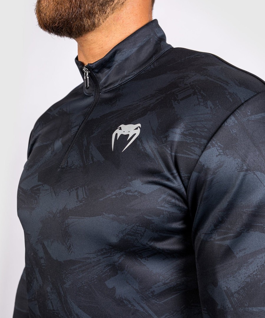 tričko venum electron 3.0 winter dry tech s dlouhým rukávem - černé