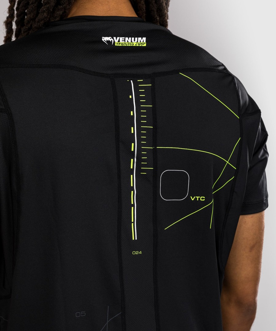 tričko venum training camp 4.0 dry tech - černéneonově zelené