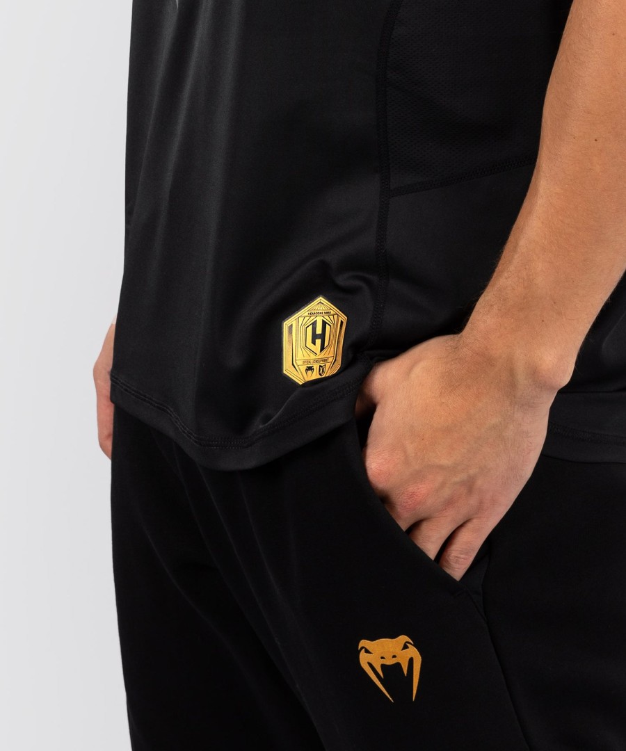 tričko fk x venum hexagone mma - černozlaté