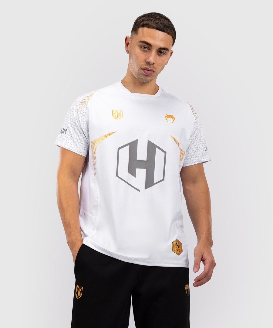 tričko fk x venum hexagone mma - bílozlaté