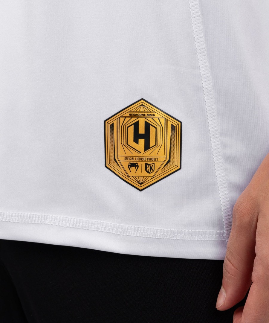 tričko fk x venum hexagone mma - bílozlaté