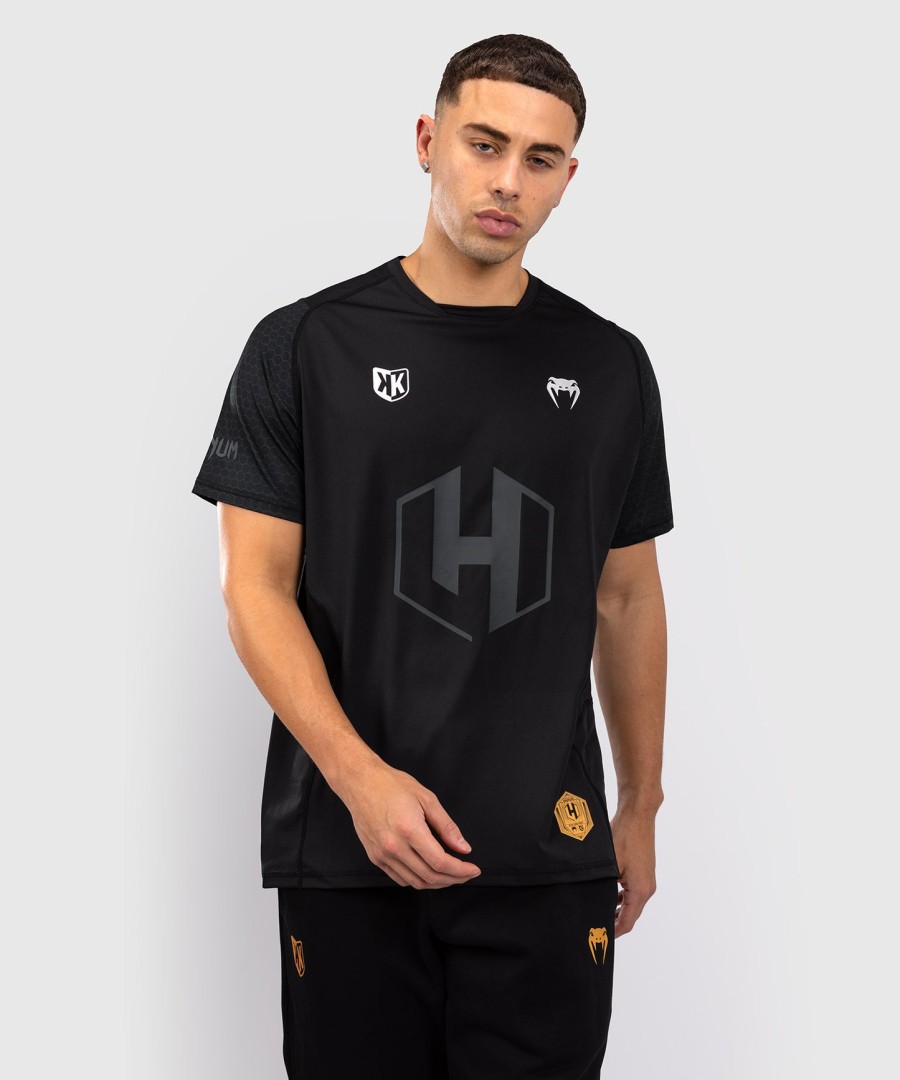 tričko foot korner x venum hexagon mma - černo-stříbrné
