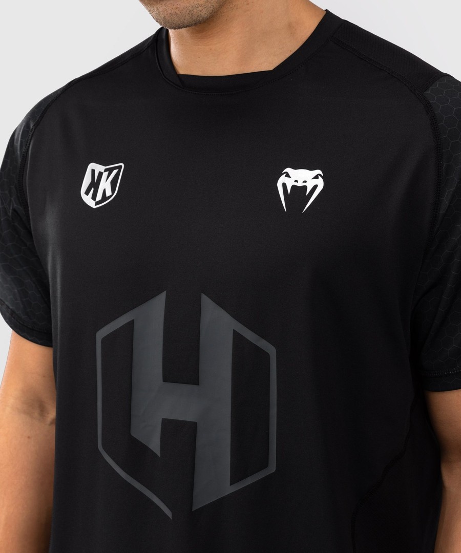 tričko foot korner x venum hexagon mma - černo-stříbrné