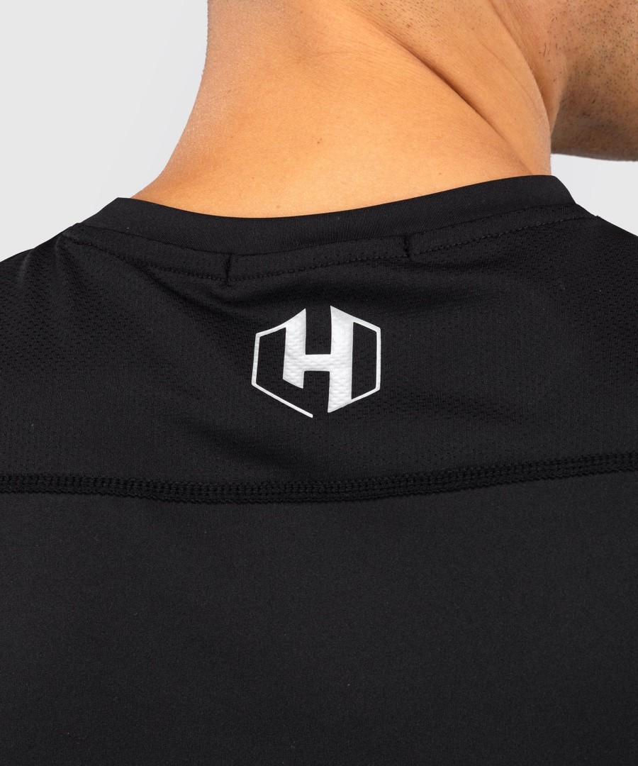 tričko foot korner x venum hexagon mma - černo-stříbrné