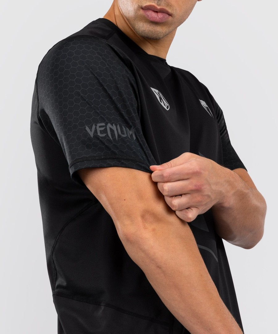 tričko foot korner x venum hexagon mma - černo-stříbrné