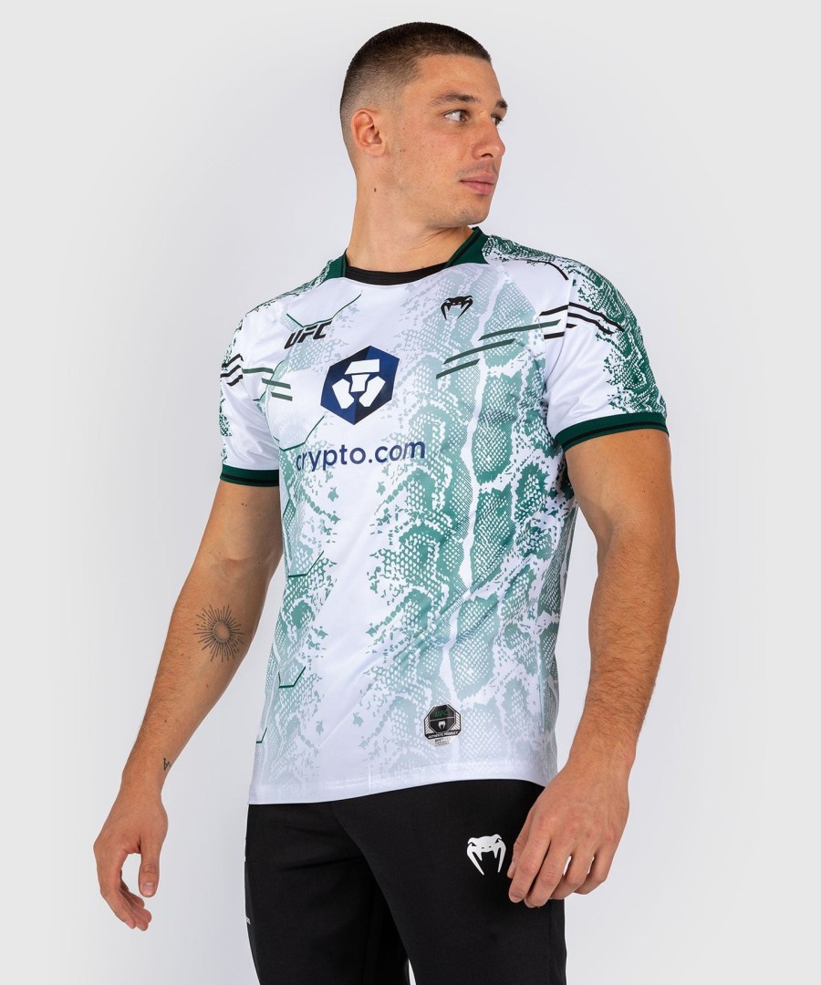 pánský autentický dres ufc adrenaline by venum fight night - emerald edition - bílýzelený