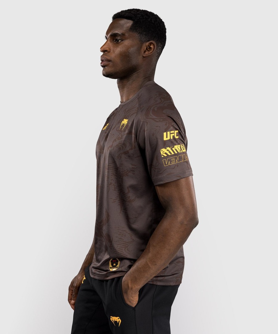 pánské tričko ufc fusion by venum fight week dry-tech - earthen brown
