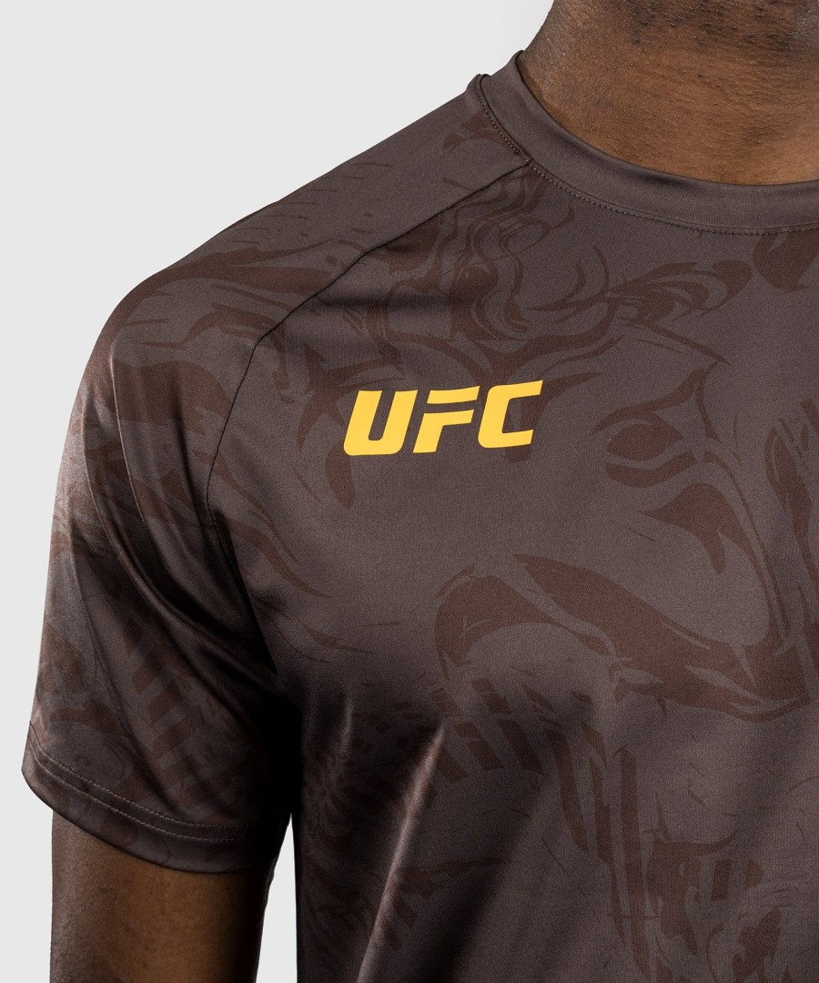 pánské tričko ufc fusion by venum fight week dry-tech - earthen brown