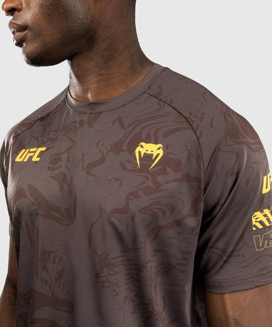 pánské tričko ufc fusion by venum fight week dry-tech - earthen brown