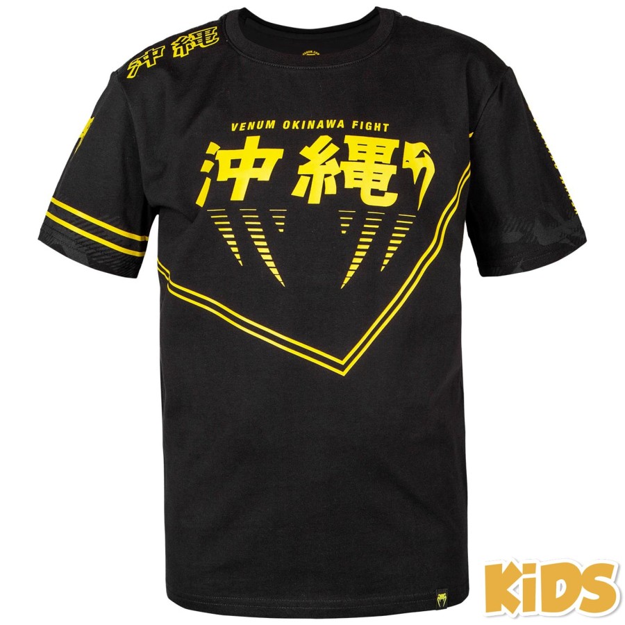 dětské tričko venum okinawa 2.0 - černo-žluté - exkluzivní