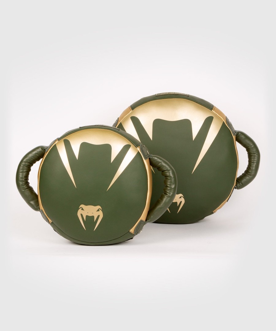 boxerský štít venum pro mini round punch shield - khakizlatý