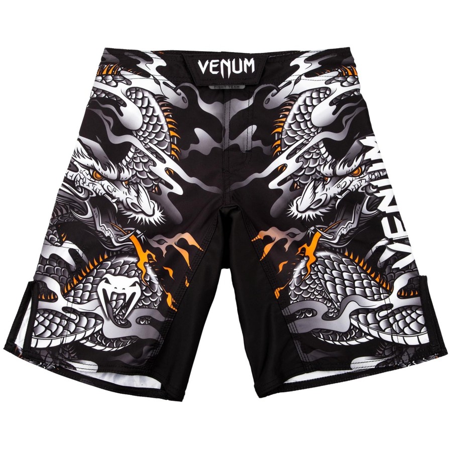 dětské bojové kraťasy venum dragon flight - černobílé