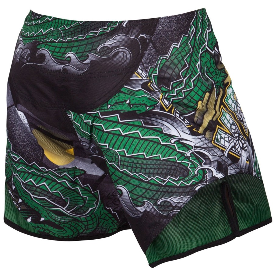 venum crocodile fightshorts - Černozelené