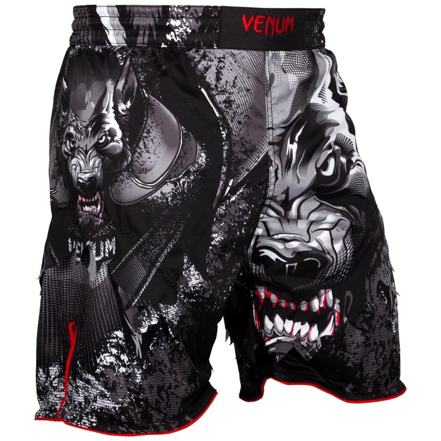 bojové kraťasy venum werewolf - černo-šedé