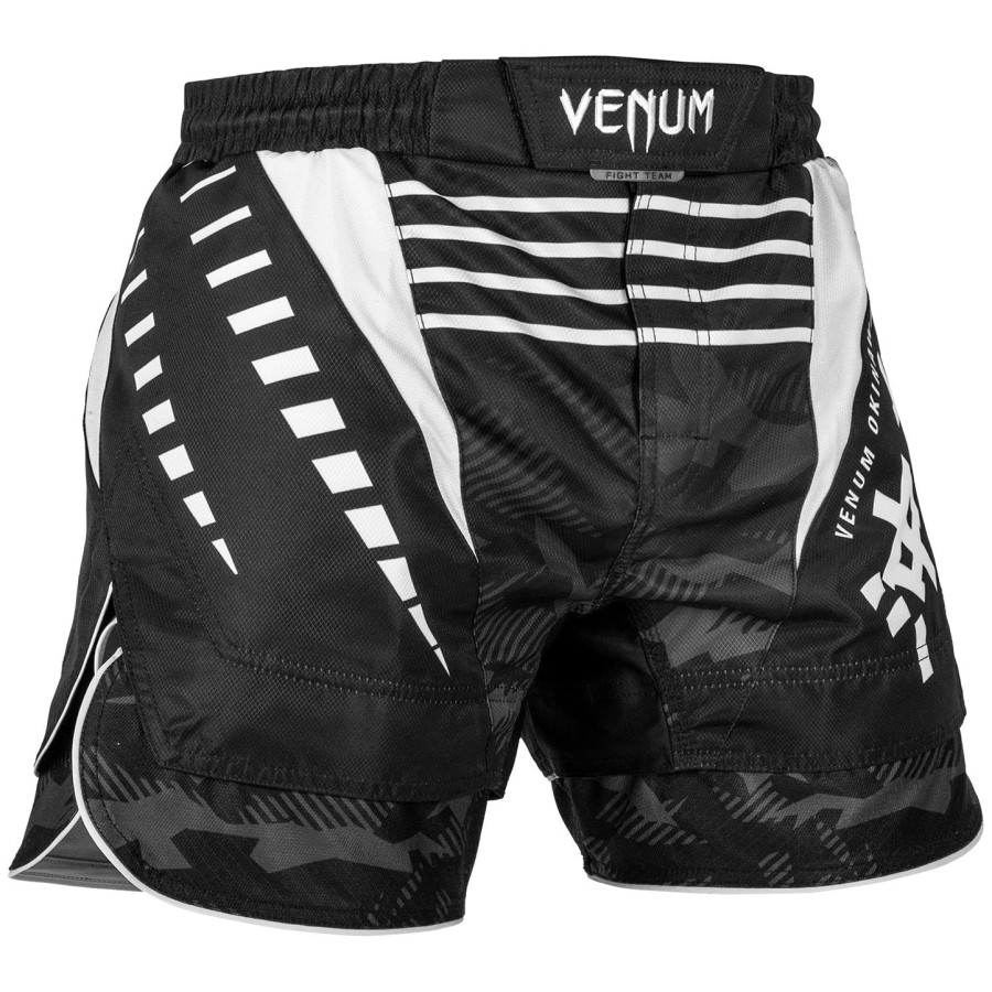 venum okinawa 2.0 fightshorts - Černobílé