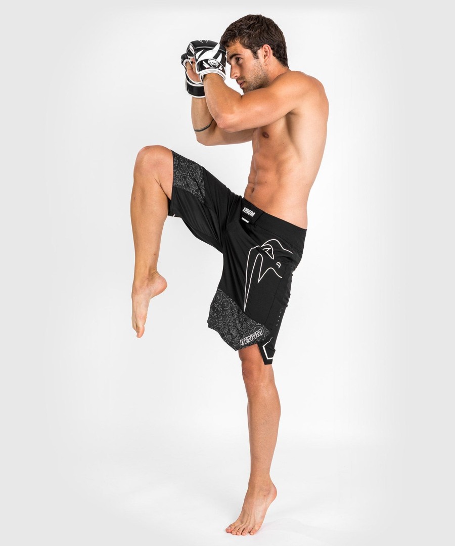 kraťasy fightshorts light 4.0 venum - Černobílé