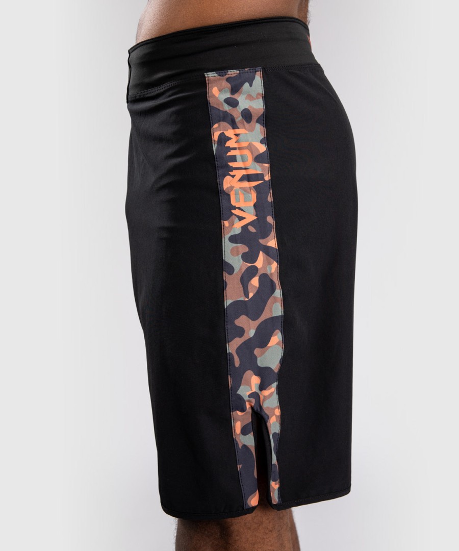 kraťasy venum jungle ops fightshorts - černo-khaki maskáčové