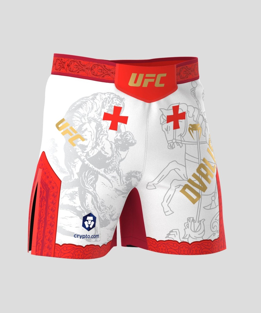pánské kraťasy ufc unrival by venum white merab dvalishvili fit fight short