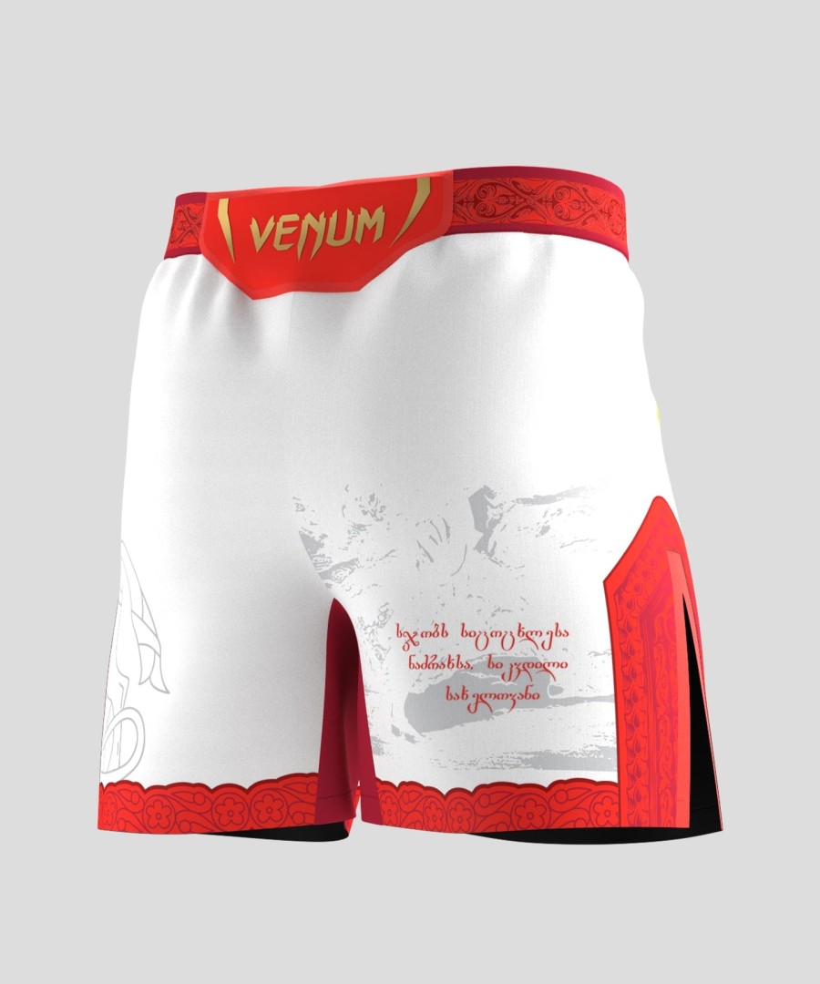 pánské kraťasy ufc unrival by venum white merab dvalishvili fit fight short
