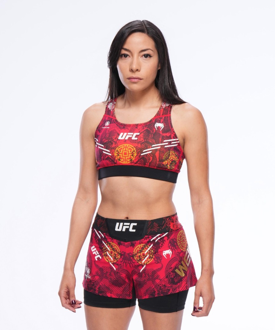 dámské kraťasy ufc unritable by venum red zhang weili fight short