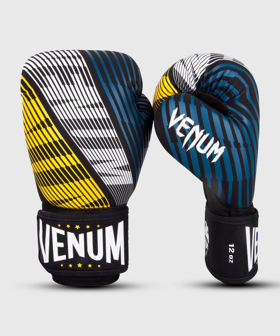 boxerské rukavice venum plasma - černo-žluté