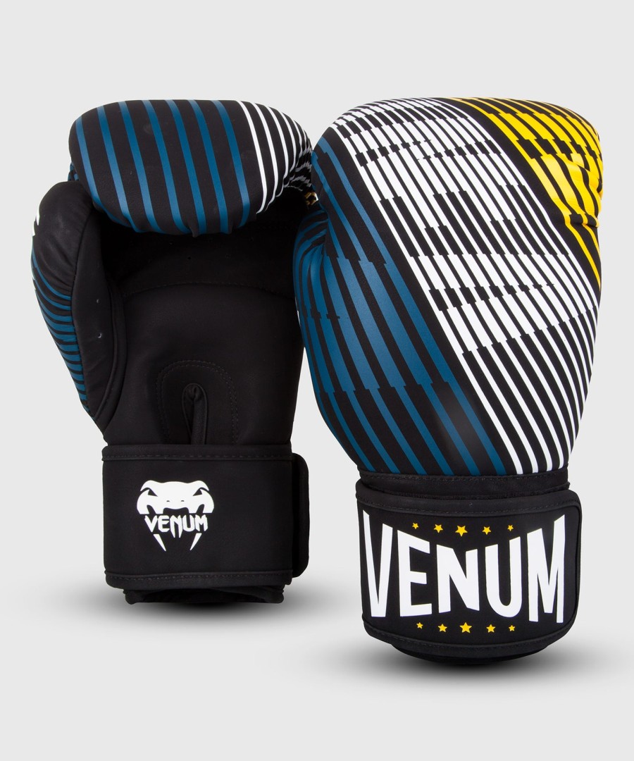 boxerské rukavice venum plasma - černo-žluté