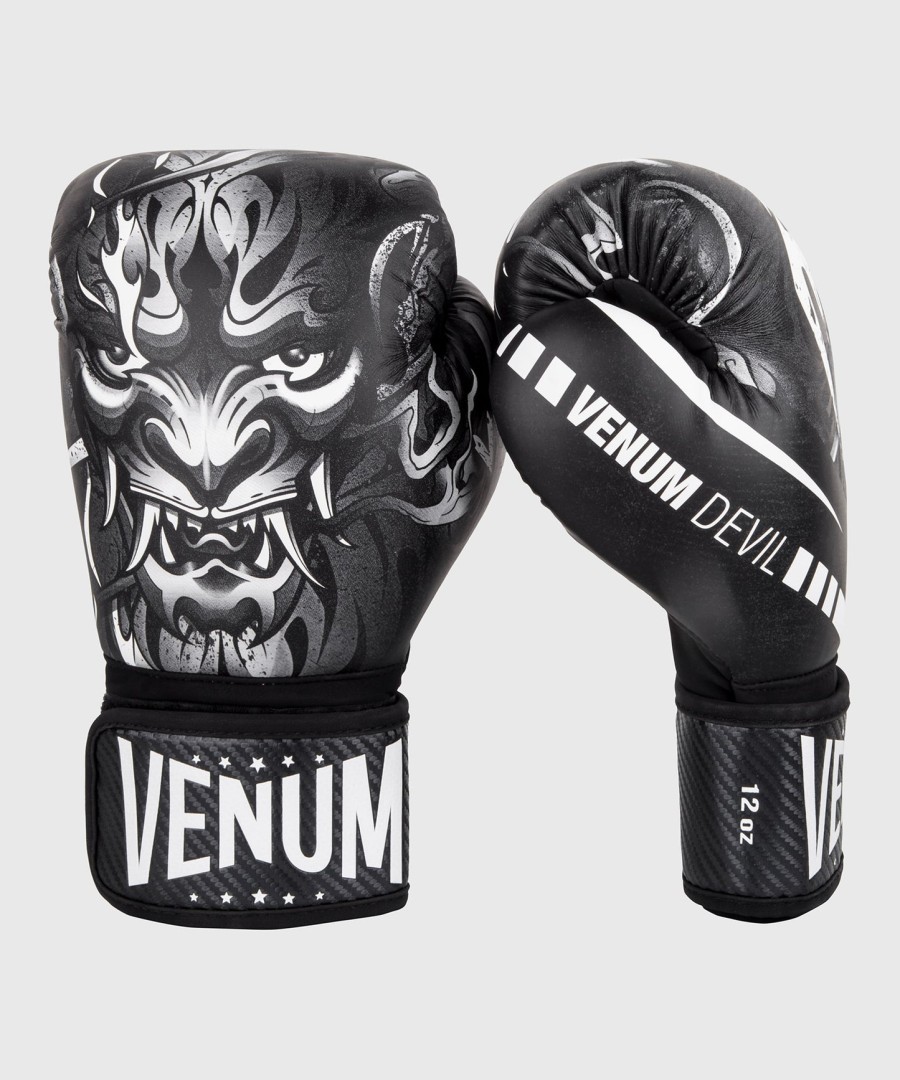 boxerské rukavice venum devil - bílo-černé