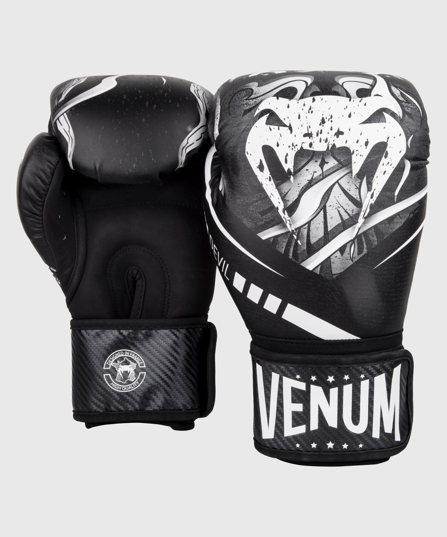 boxerské rukavice venum devil - bílo-černé