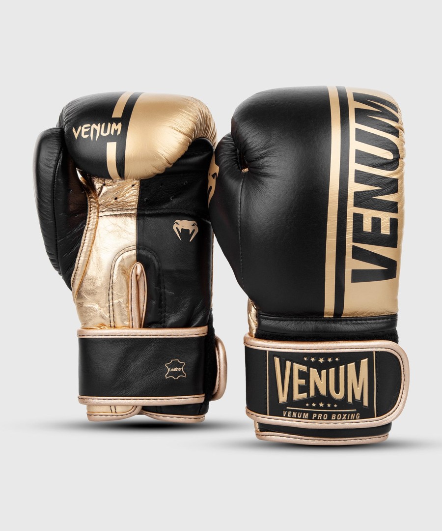 boxerské rukavice venum shield pro se suchým zipem - černo-zlaté