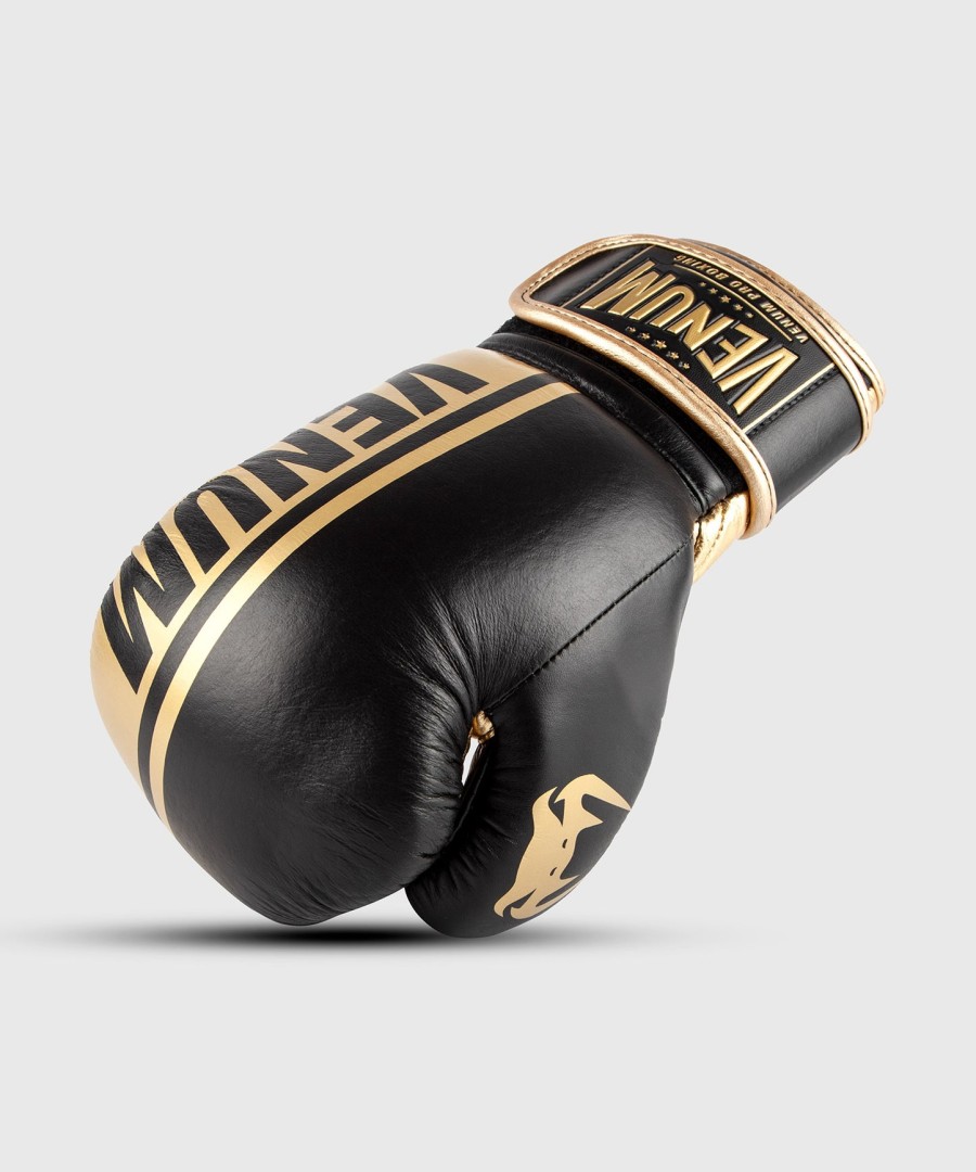 boxerské rukavice venum shield pro se suchým zipem - černo-zlaté