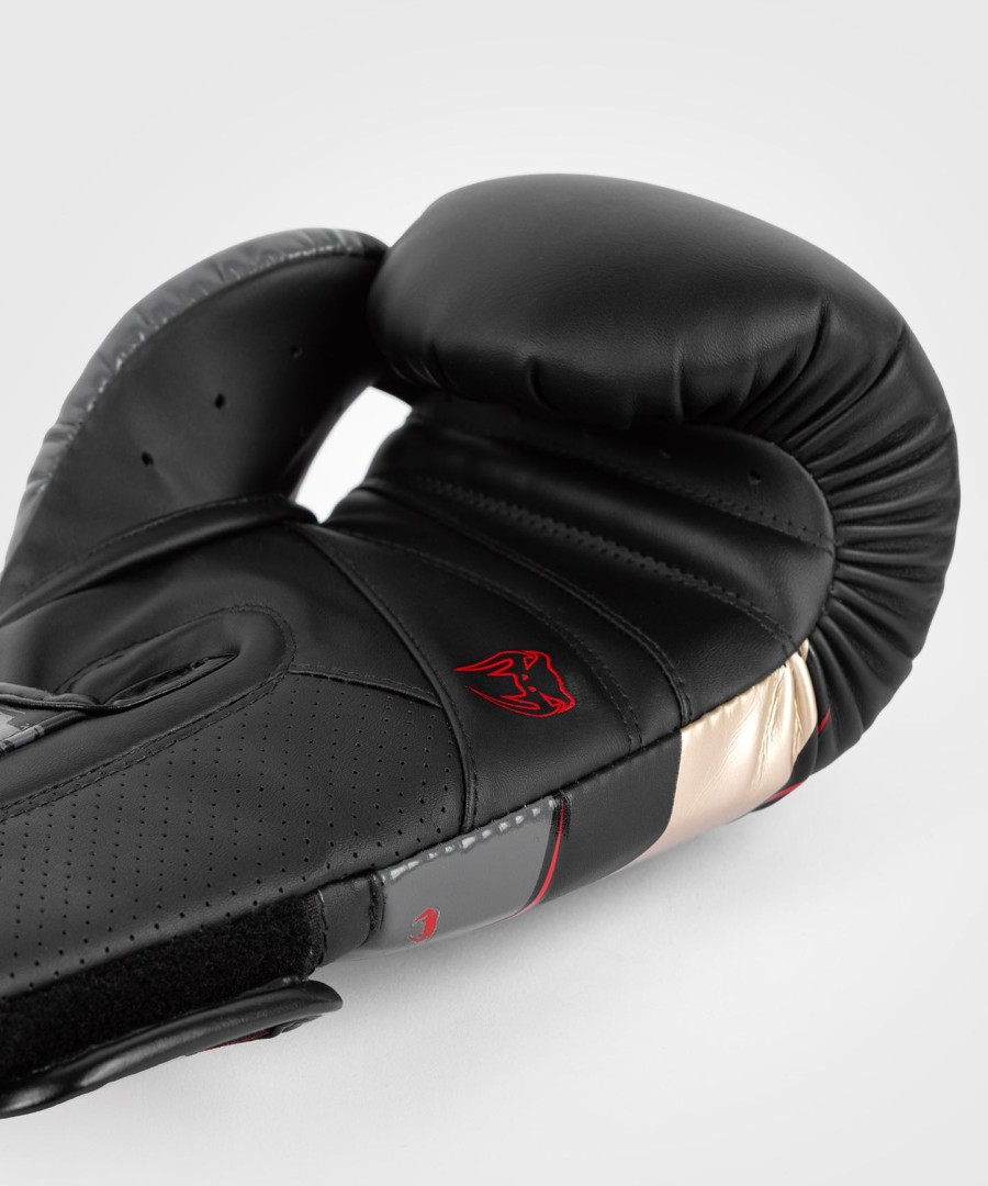 boxerské rukavice venum elite evo - černézlatéčervené