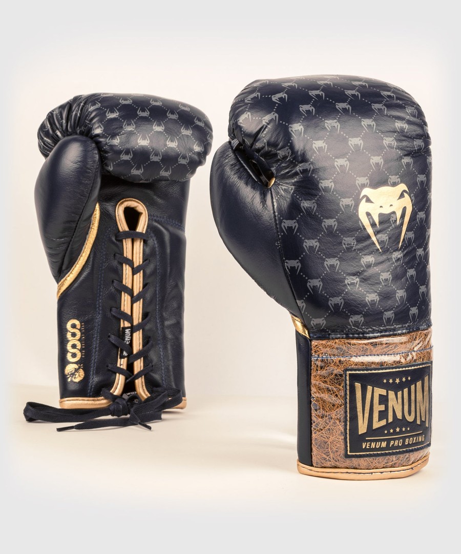 boxerské rukavice venum coco monogram pro se šněrováním - státní modrá