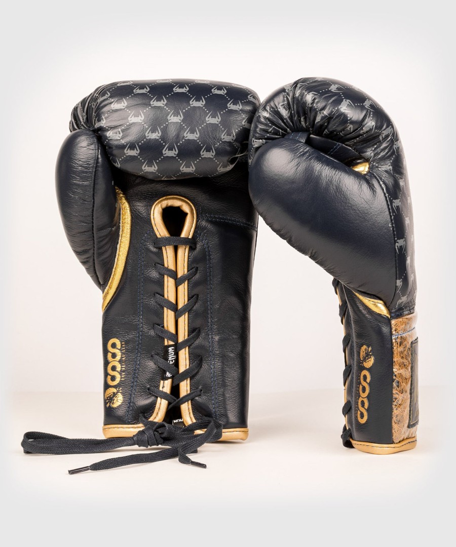 boxerské rukavice venum coco monogram pro se šněrováním - státní modrá