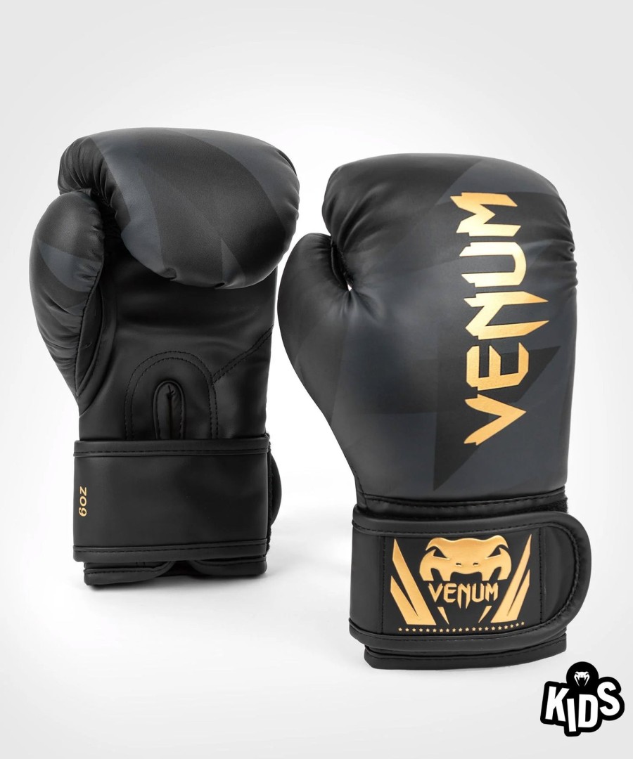 boxerské rukavice venum razor - pro děti - černo-zlaté