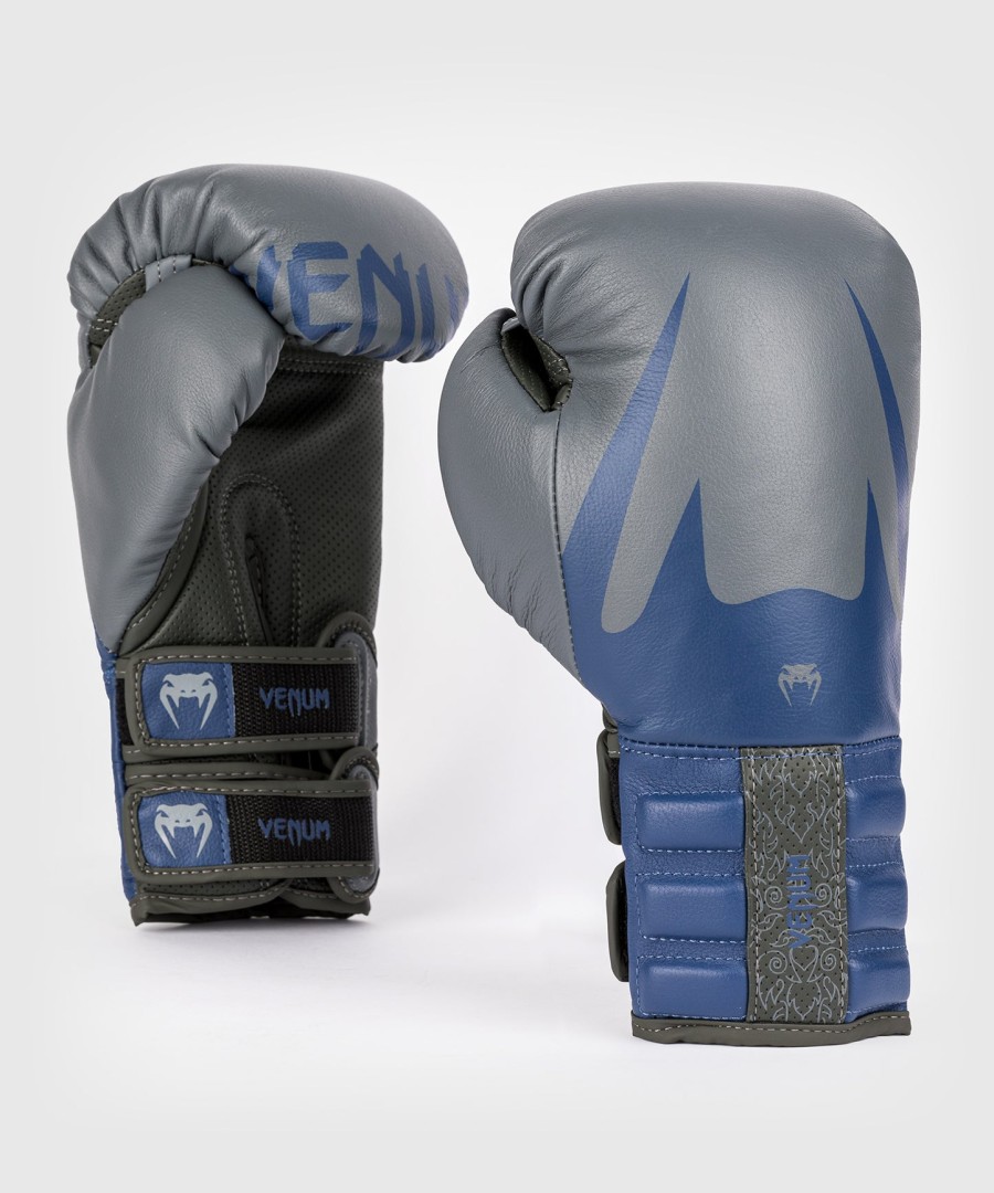 boxerské rukavice venum reverso - storm grey royal blue