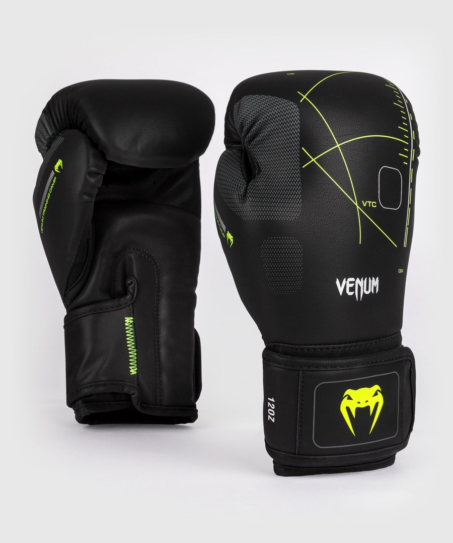 boxerské rukavice venum training camp 4.0 - černo-neonovo zelené