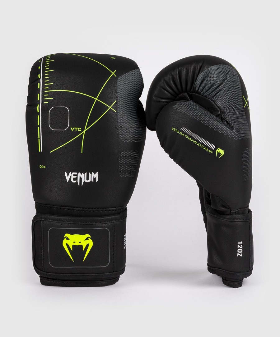 boxerské rukavice venum training camp 4.0 - černo-neonovo zelené