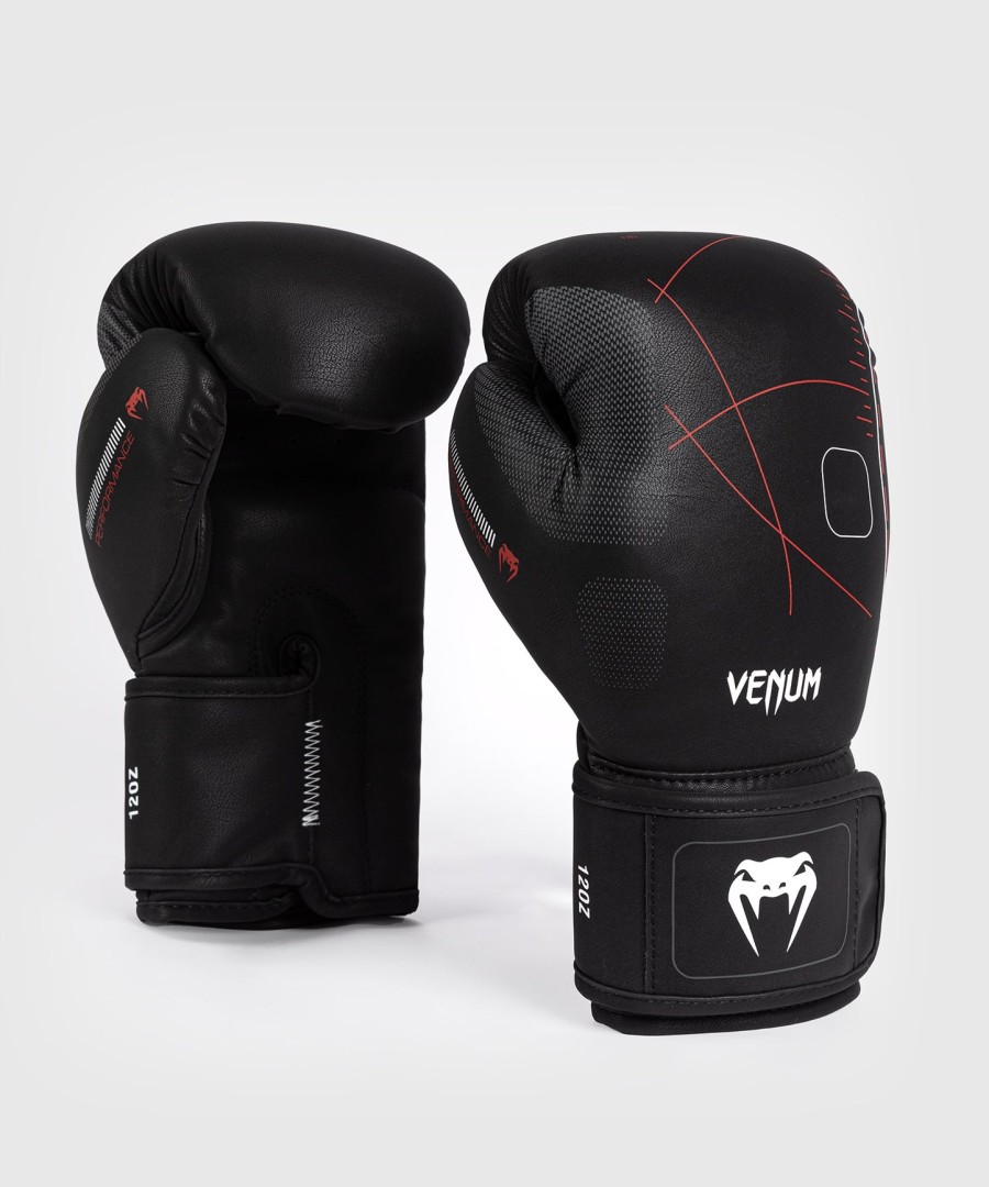 boxerské rukavice venum tactical xt - černéohnivé červené