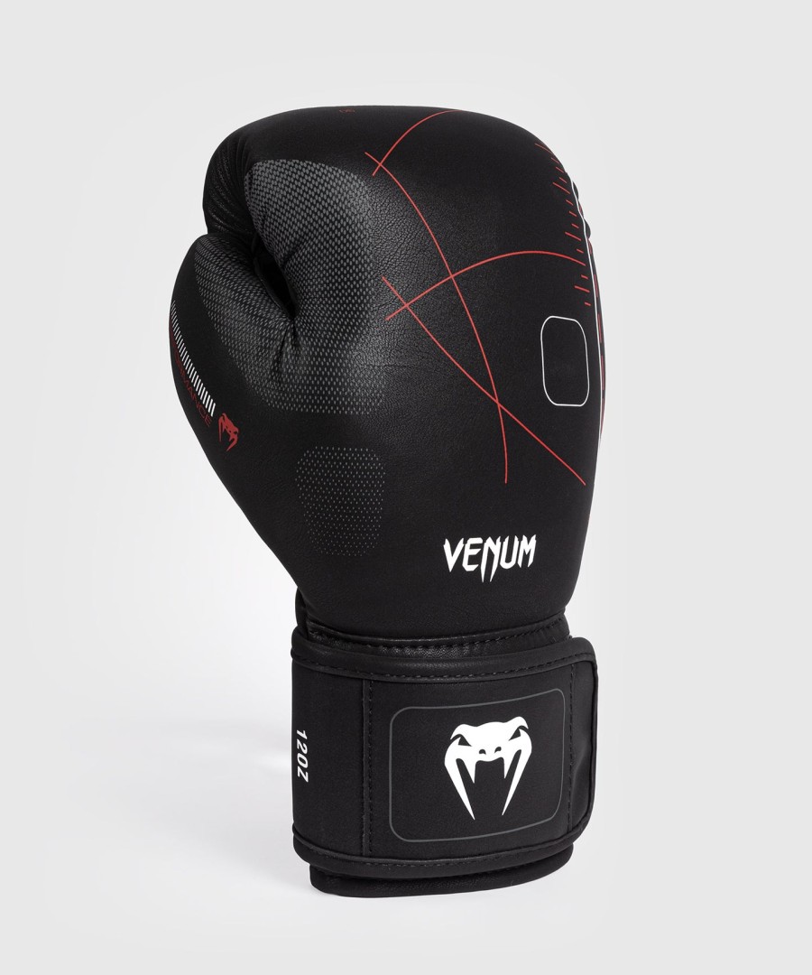 boxerské rukavice venum tactical xt - černéohnivé červené