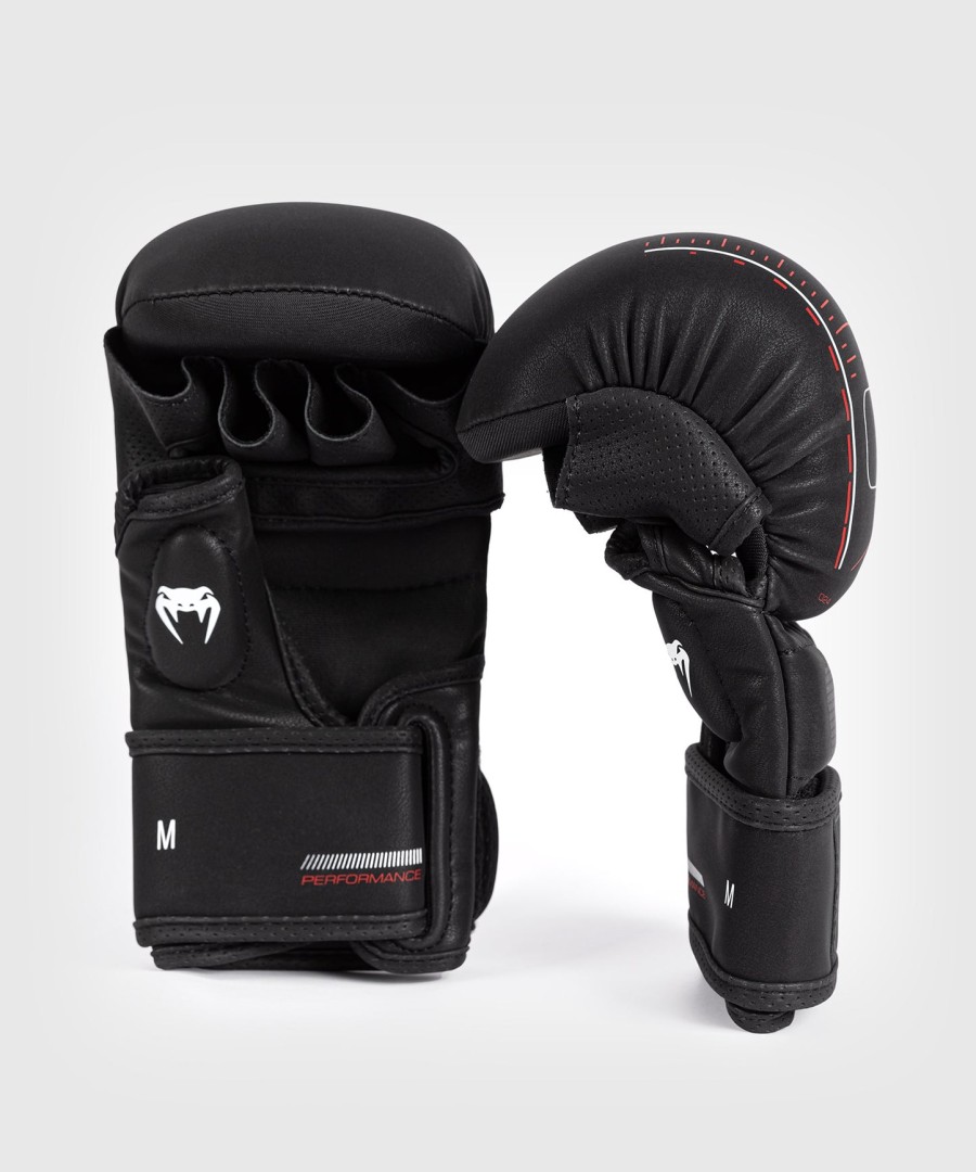 sparringové rukavice venum tactical xt - černéohnivé červené