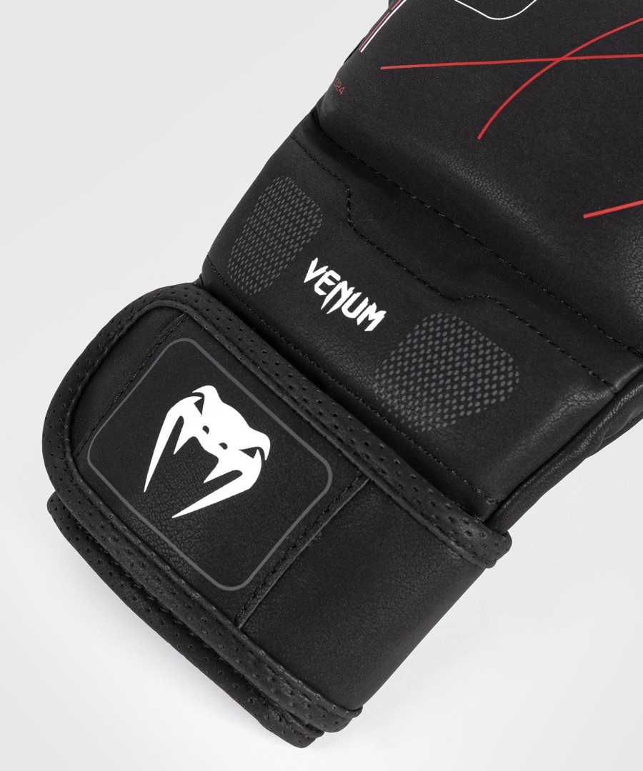 sparringové rukavice venum tactical xt - černéohnivé červené