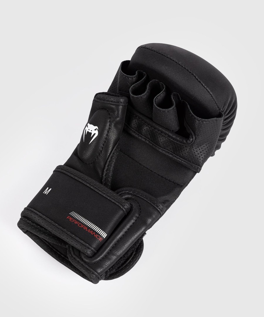sparringové rukavice venum tactical xt - černéohnivé červené