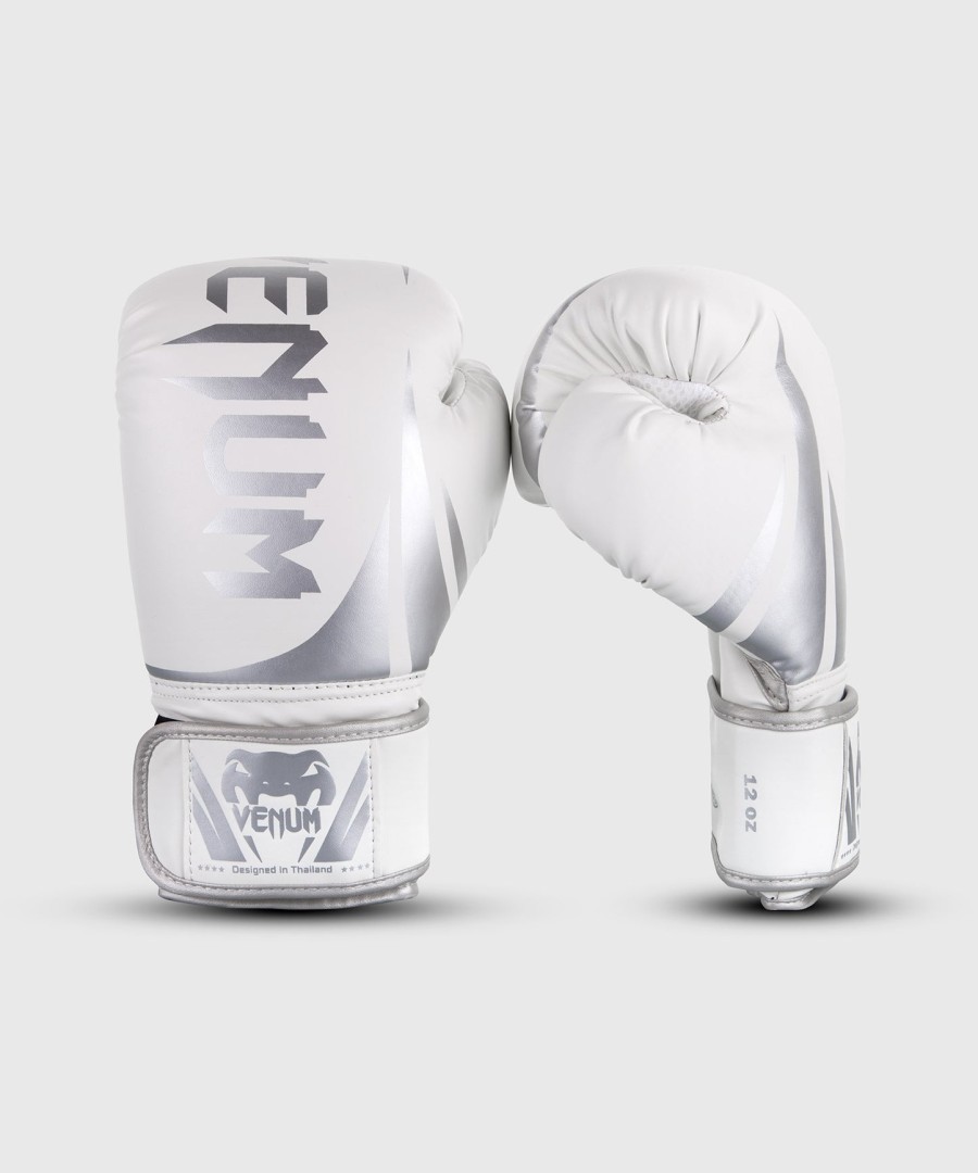 boxerské rukavice venum challenger 2.0 - bílo-stříbrné