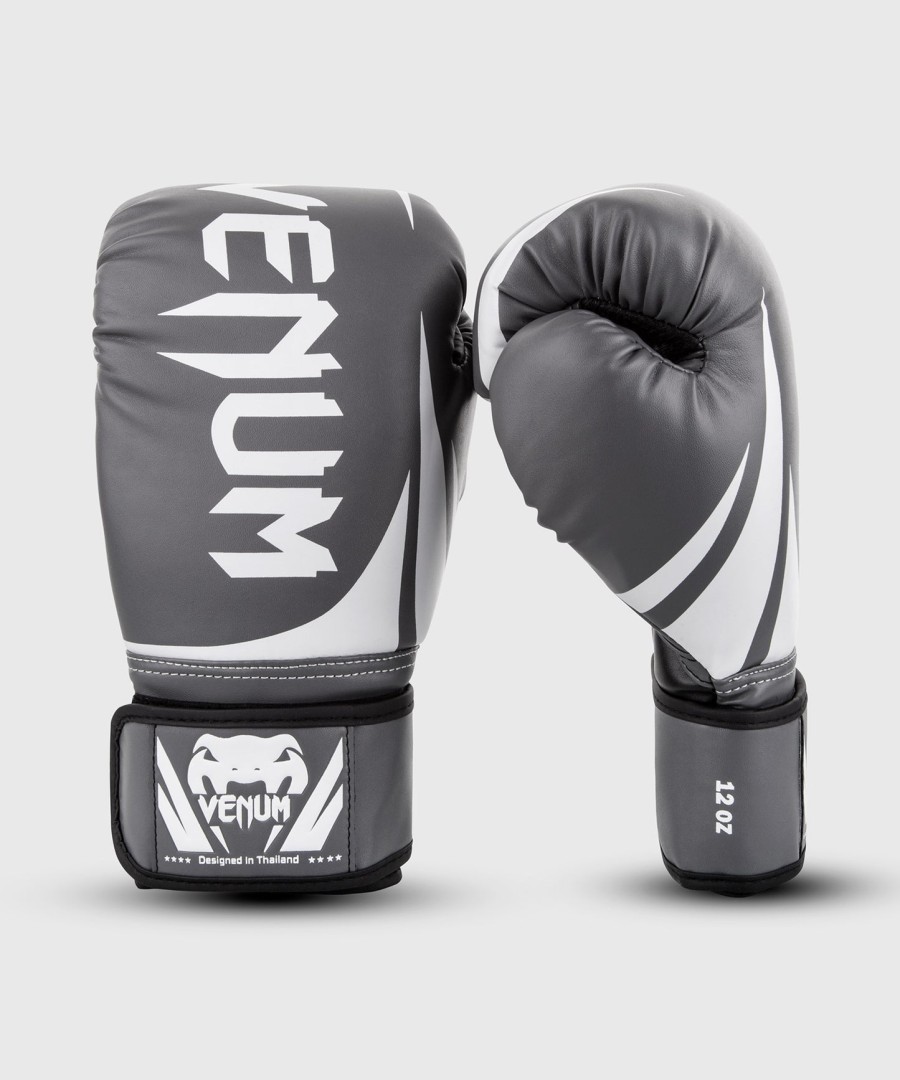 boxerské rukavice venum challenger 2.0 - šedo-bílo-černé
