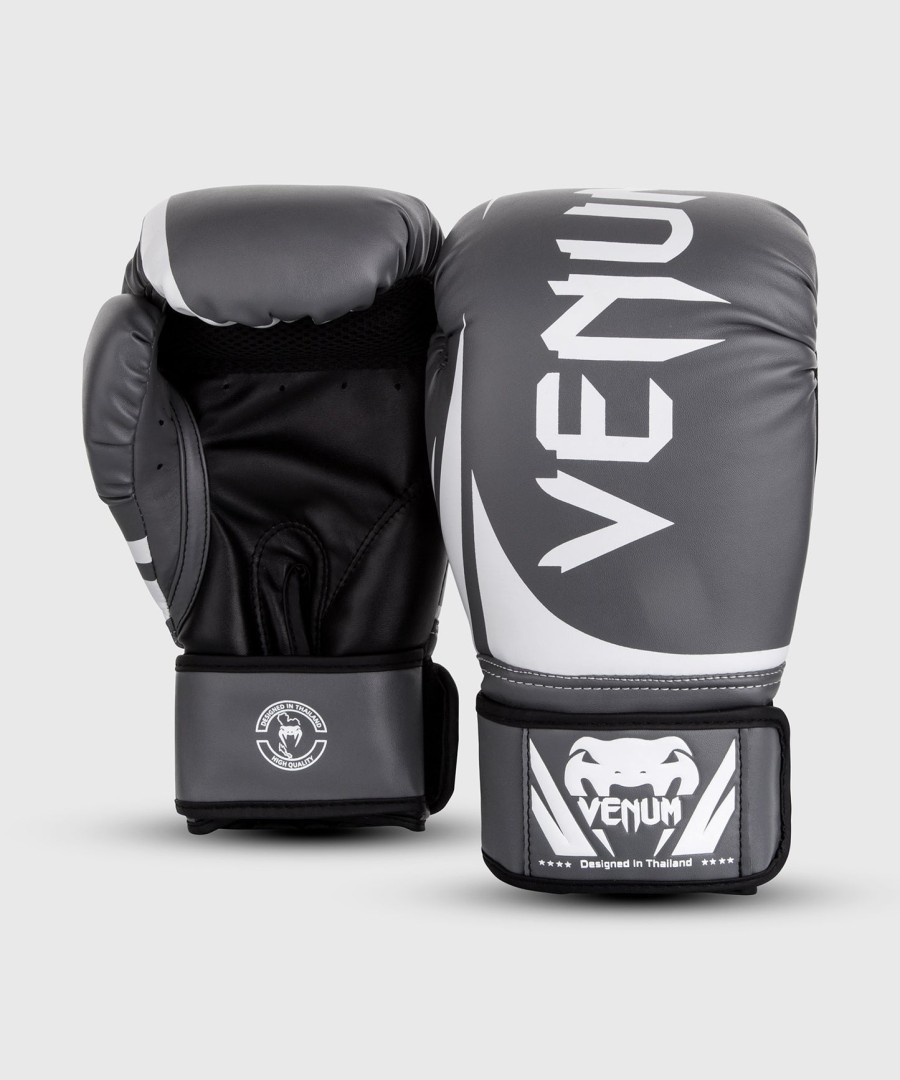 boxerské rukavice venum challenger 2.0 - šedo-bílo-černé