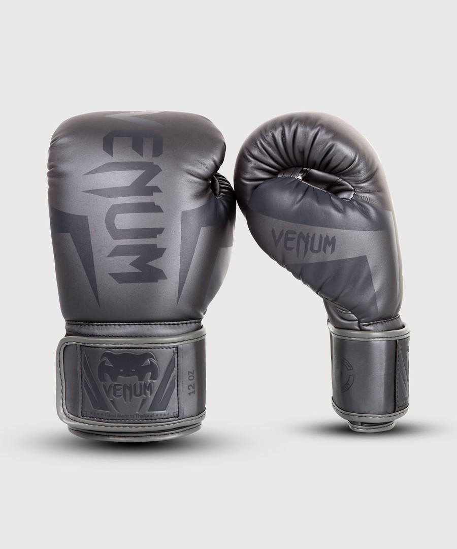 boxerské rukavice venum elite - šedéšedé