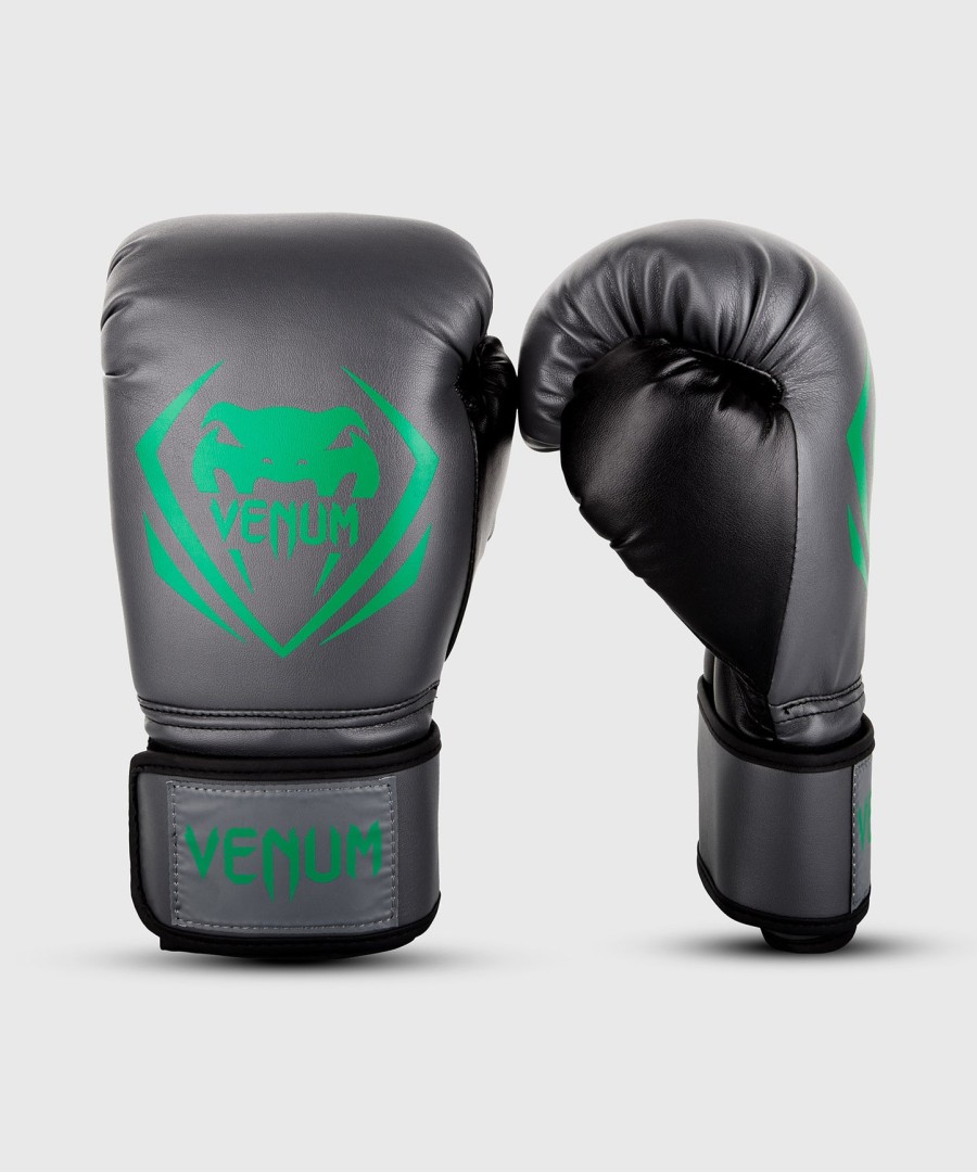 boxerské rukavice venum contender - šedo-zeleno-černé