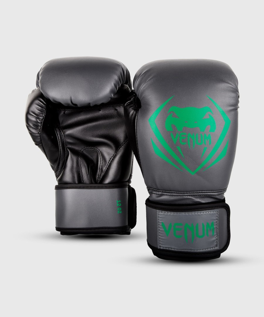 boxerské rukavice venum contender - šedo-zeleno-černé