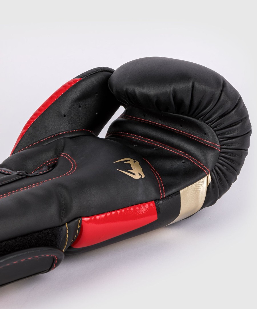 boxerské rukavice venum elite - černézlatéčervené